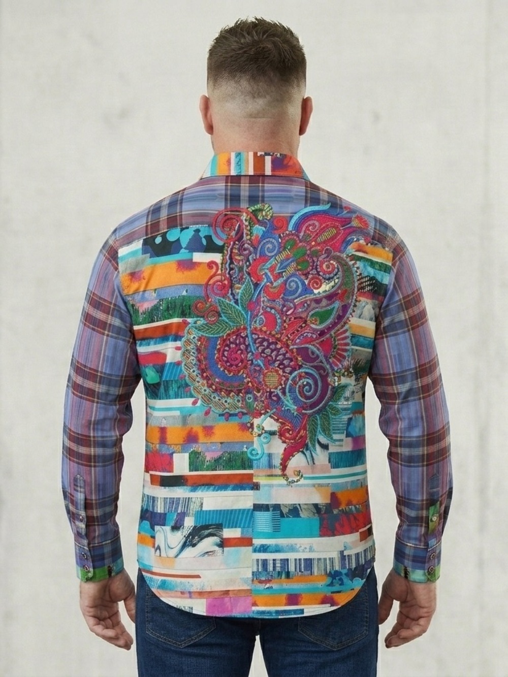 Robert Graham rare Limited Edition Shirt 3XL Classic Fit  Embroidery Paisley